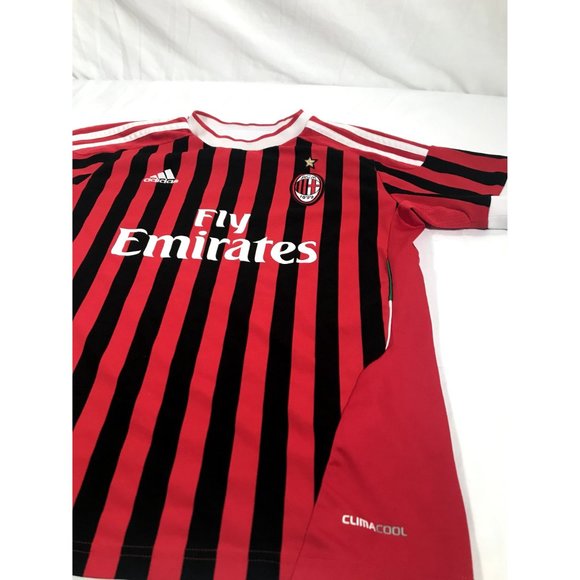 Adidas Climacool AC Milan Jersey Youth sz Medium Red - Picture 3 of 9
